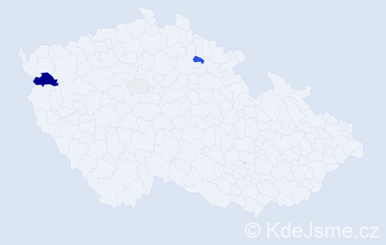 Příjmení: 'Richtersová', počet výskytů 5 v celé ČR