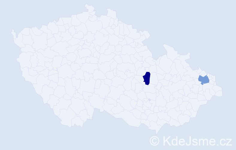 Příjmení: 'Rumpalová', počet výskytů 3 v celé ČR