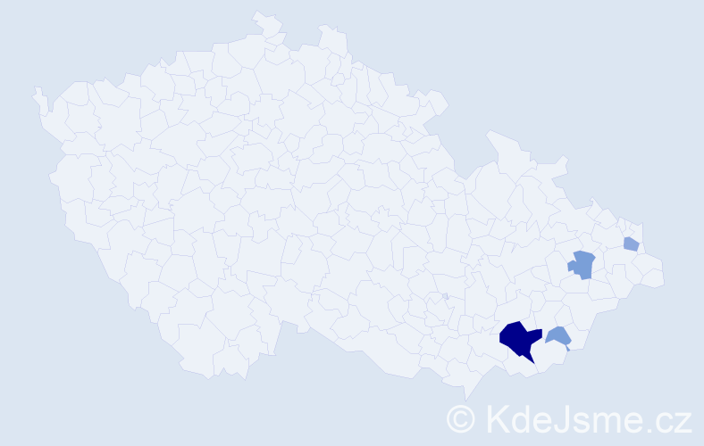 Příjmení: 'Hoférková', počet výskytů 12 v celé ČR