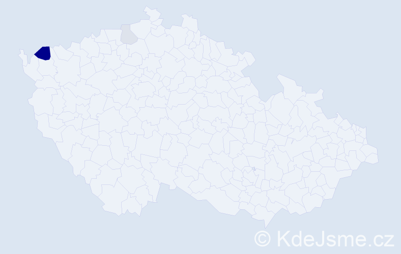 Příjmení: 'Velíčková', počet výskytů 5 v celé ČR