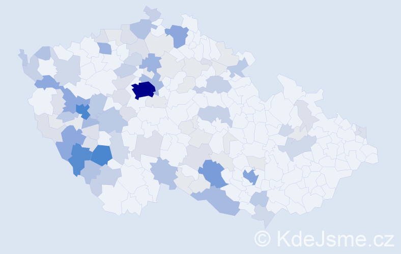 Příjmení: 'Harant', počet výskytů 360 v celé ČR