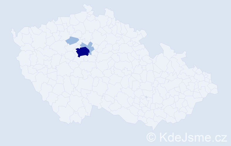 Příjmení: 'Vystrčková', počet výskytů 6 v celé ČR