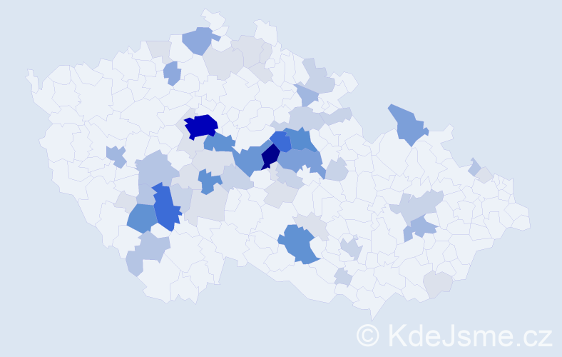 Příjmení: 'Poskočil', počet výskytů 218 v celé ČR