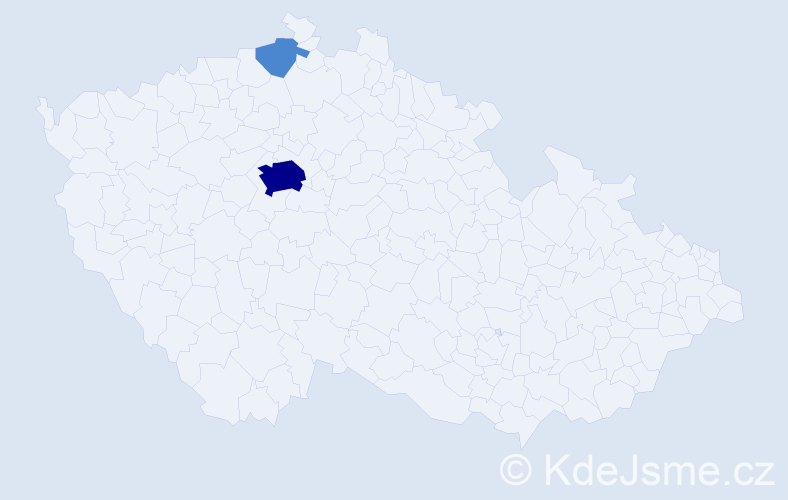 Příjmení: 'Krupin', počet výskytů 4 v celé ČR