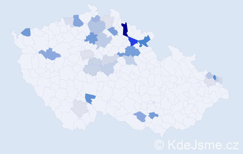 Příjmení: 'Višňáková', počet výskytů 68 v celé ČR