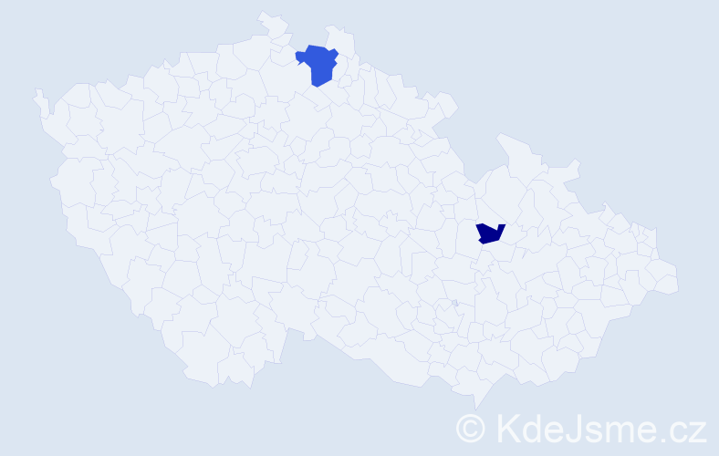 Příjmení: 'Kinová', počet výskytů 8 v celé ČR