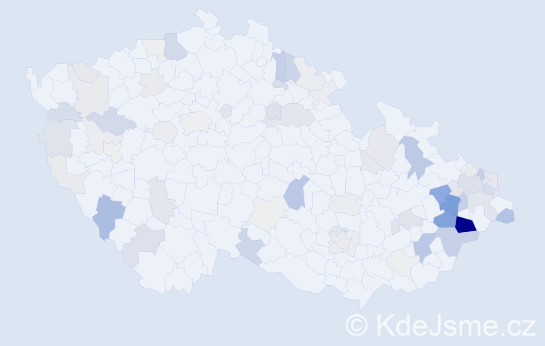 Příjmení: 'Šimurdová', počet výskytů 239 v celé ČR