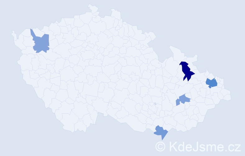 Příjmení: 'Šramek', počet výskytů 10 v celé ČR