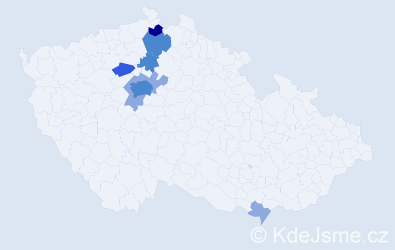 Příjmení: 'Brenn', počet výskytů 18 v celé ČR