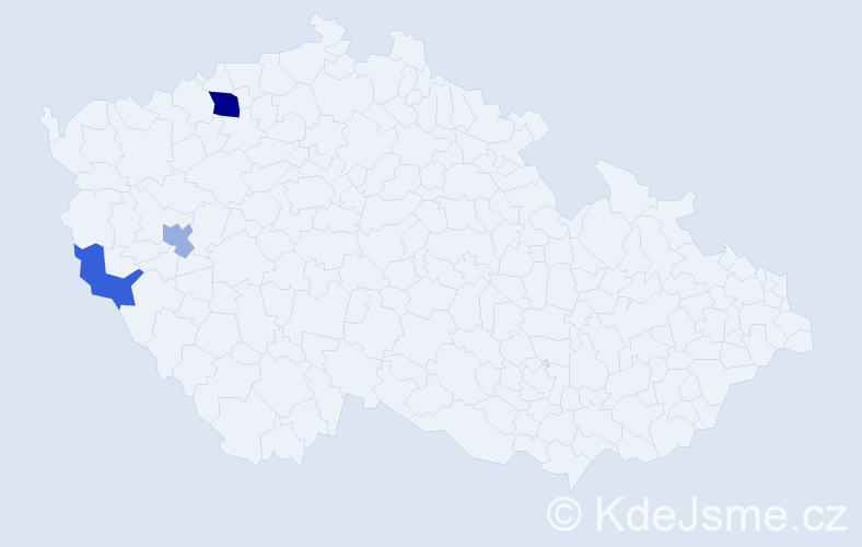 Příjmení: 'Klepácsová', počet výskytů 5 v celé ČR