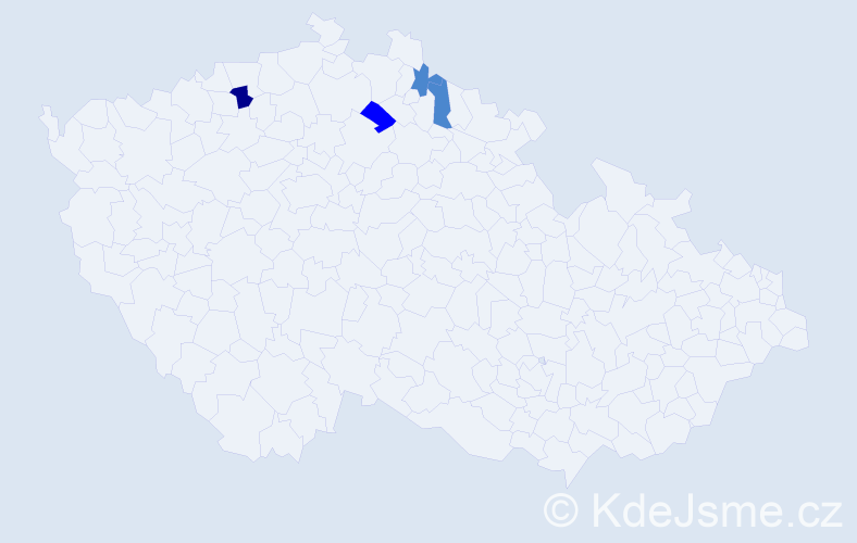 Příjmení: 'Drdolová', počet výskytů 7 v celé ČR