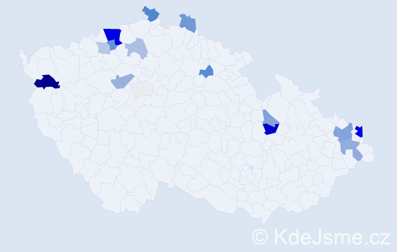 Příjmení: 'Kalocsai', počet výskytů 41 v celé ČR