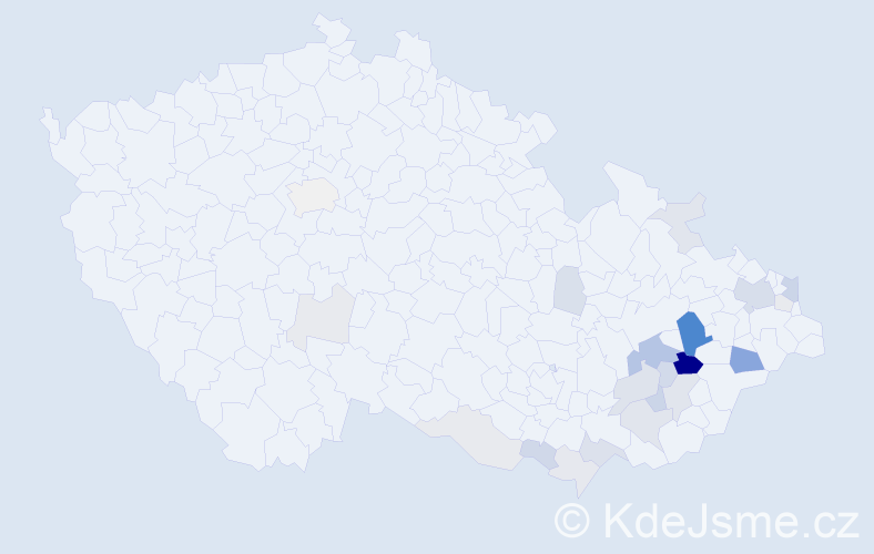 Příjmení: 'Mikšánková', počet výskytů 69 v celé ČR