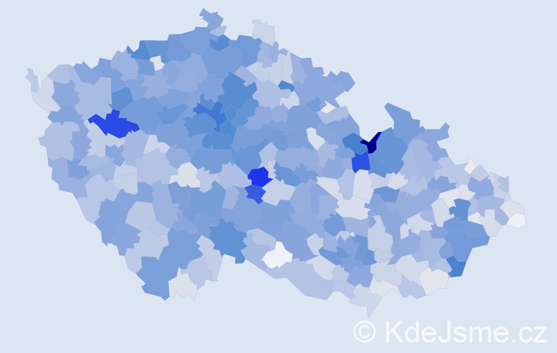 Příjmení: 'Urban', počet výskytů 7594 v celé ČR