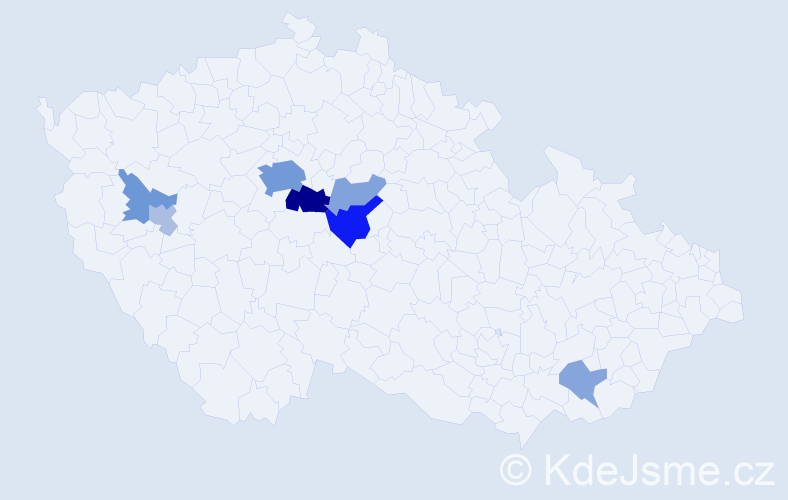 Příjmení: 'Čadinová', počet výskytů 21 v celé ČR