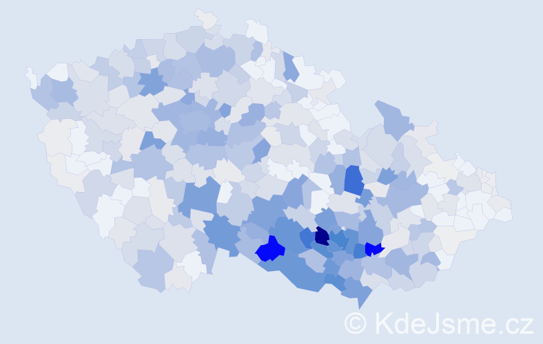 Příjmení: 'Křivánková', počet výskytů 2126 v celé ČR