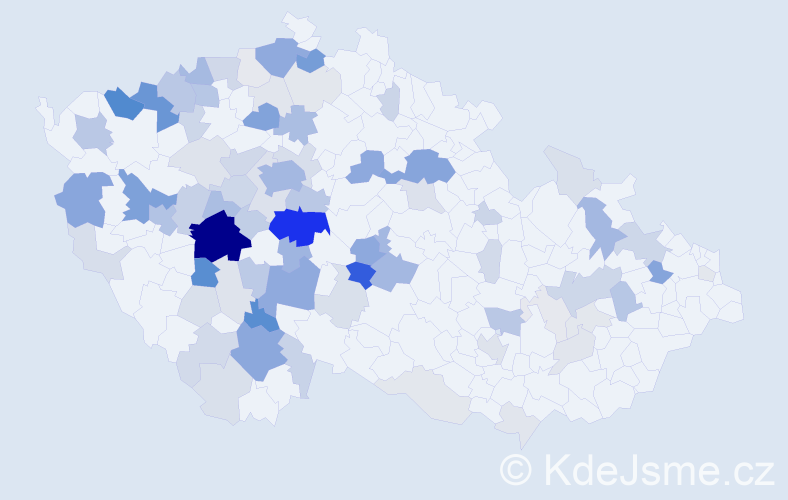 Příjmení: 'Bambas', počet výskytů 288 v celé ČR