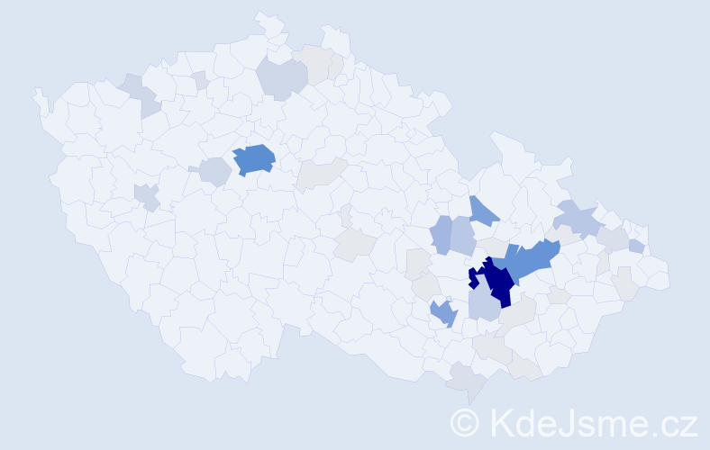 Příjmení: 'Trunečka', počet výskytů 162 v celé ČR