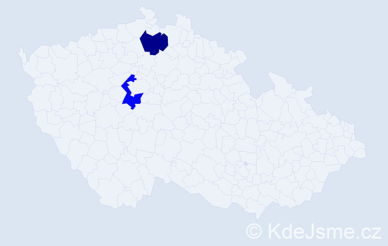 Příjmení: 'Fadda', počet výskytů 2 v celé ČR