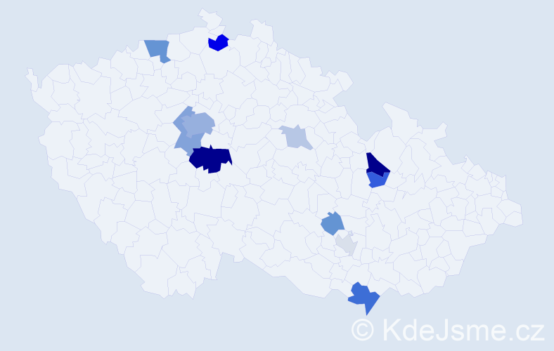 Příjmení: 'Karpov', počet výskytů 33 v celé ČR