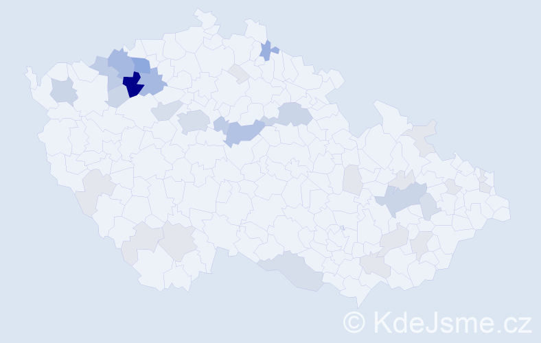 Příjmení: 'Tatár', počet výskytů 113 v celé ČR