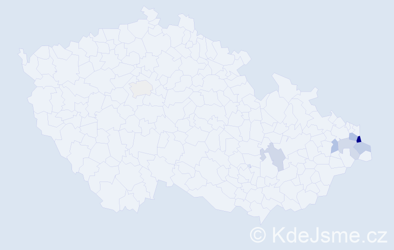 Příjmení: 'Czopniková', počet výskytů 12 v celé ČR