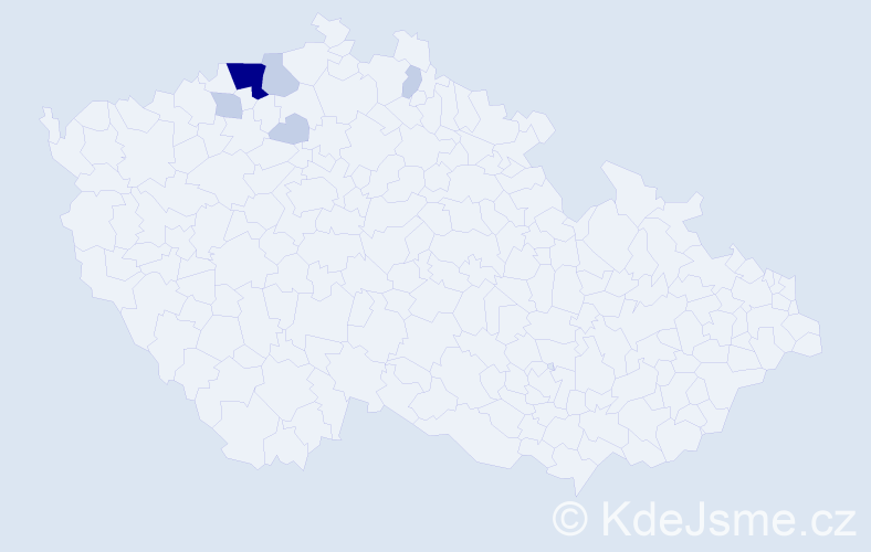Příjmení: 'Bittersmannová', počet výskytů 15 v celé ČR