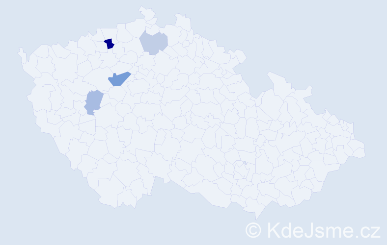 Příjmení: 'Nedved', počet výskytů 9 v celé ČR