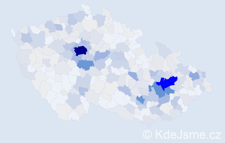 Příjmení: 'Pazderová', počet výskytů 1319 v celé ČR