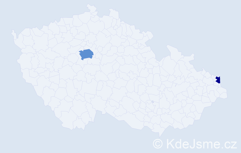 Příjmení: 'Gondor', počet výskytů 5 v celé ČR