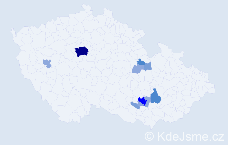Příjmení: 'Domlátil', počet výskytů 26 v celé ČR