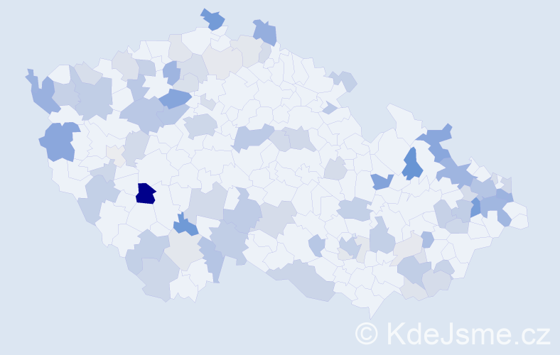 Příjmení: 'Sabo', počet výskytů 273 v celé ČR