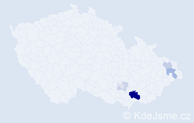 Příjmení: 'Beker', počet výskytů 22 v celé ČR