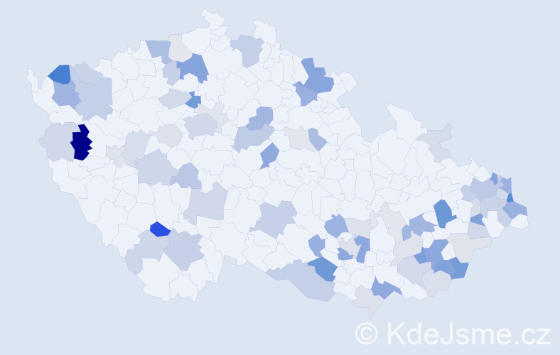Příjmení: 'Slobodová', počet výskytů 194 v celé ČR