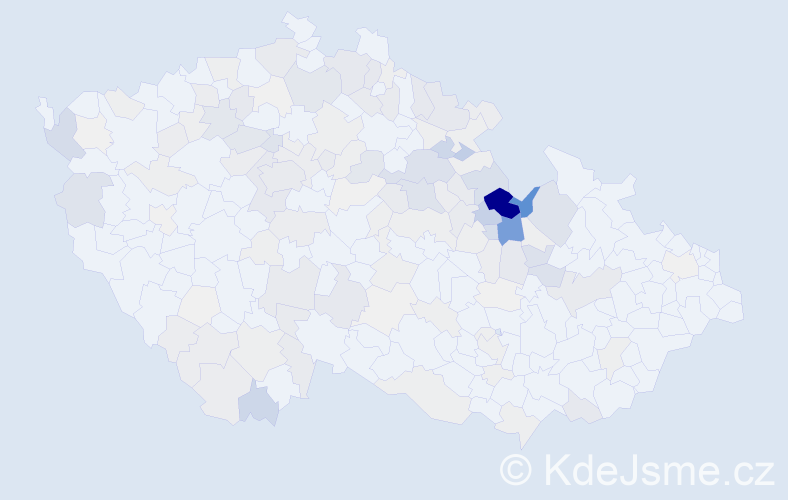 Příjmení: 'Faltus', počet výskytů 595 v celé ČR