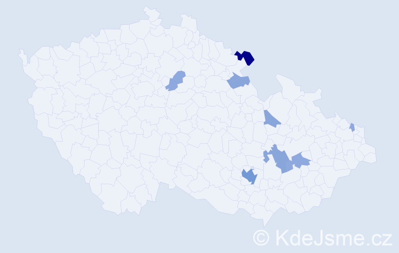 Příjmení: 'Frödová', počet výskytů 23 v celé ČR