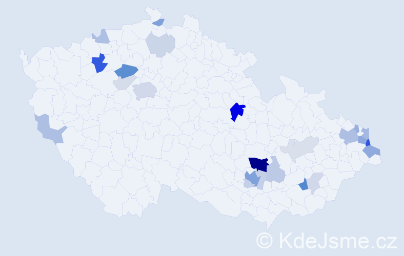 Příjmení: 'Lakota', počet výskytů 68 v celé ČR