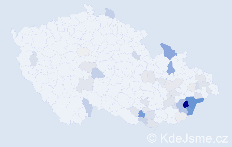 Příjmení: 'Polčáková', počet výskytů 176 v celé ČR