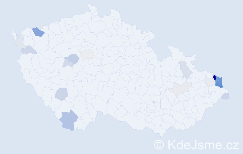 Příjmení: 'Szeliga', počet výskytů 88 v celé ČR