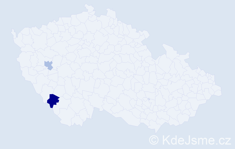 Příjmení: 'Eglseder', počet výskytů 2 v celé ČR
