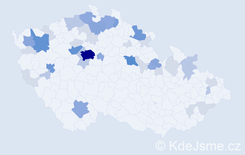 Příjmení: 'Kaufmannová', počet výskytů 115 v celé ČR