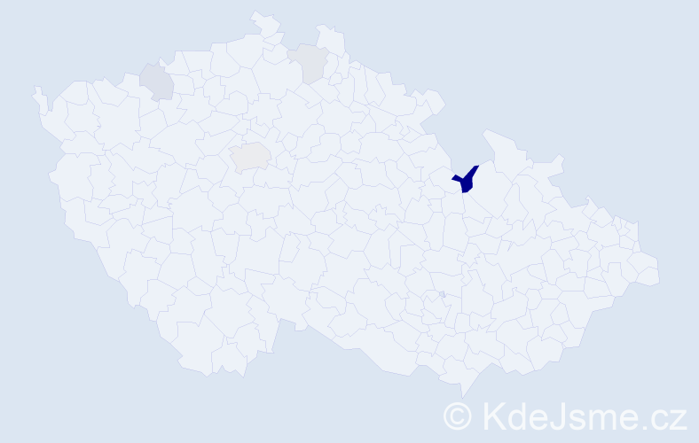 Příjmení: 'Mykhaylets', počet výskytů 8 v celé ČR