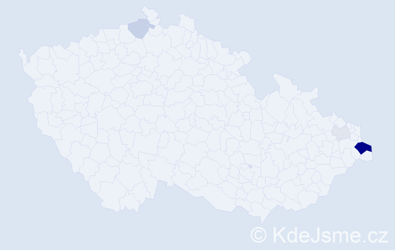 Příjmení: 'Kafonek', počet výskytů 11 v celé ČR