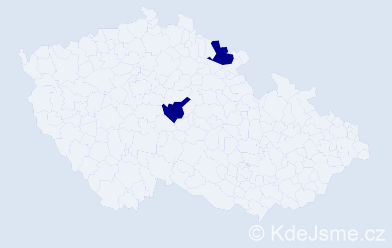 Příjmení: 'Stedra', počet výskytů 2 v celé ČR