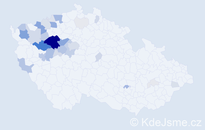 Příjmení: 'Kounovský', počet výskytů 147 v celé ČR