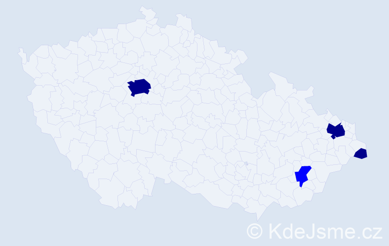 Příjmení: 'Targa', počet výskytů 7 v celé ČR