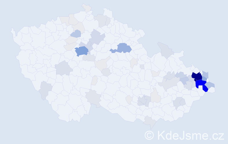 Příjmení: 'Adamus', počet výskytů 267 v celé ČR