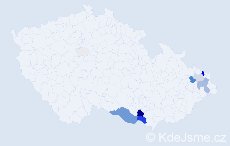 Příjmení: 'Orlik', počet výskytů 11 v celé ČR