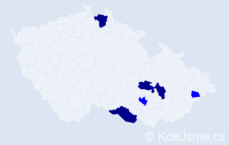 Příjmení: 'Koleda', počet výskytů 10 v celé ČR