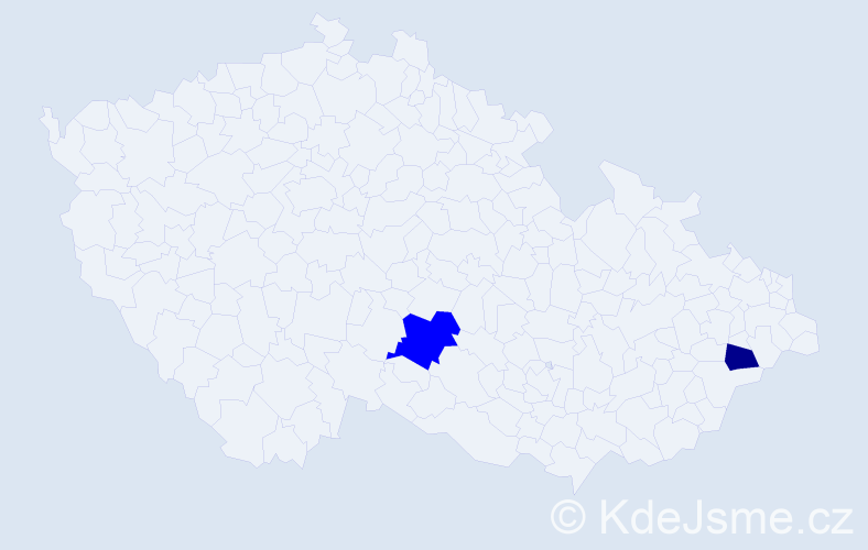 Příjmení: 'Mikulik', počet výskytů 3 v celé ČR